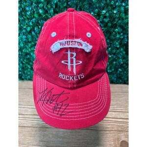 Houston Rockets Player Signed Hat Toyota Center Red Rockets Adult Adjustable Cap